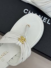 Okify CC Women White Flat Thong Sandals  - 5
