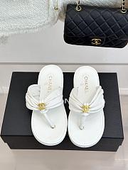 Okify CC Women White Flat Thong Sandals  - 1