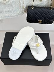 Okify CC Women White Flat Thong Sandals  - 3