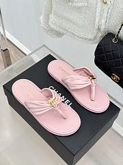 Okify CC Women Pink Flat Thong Sandals  - 6