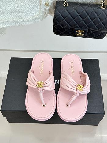 Okify CC Women Pink Flat Thong Sandals 