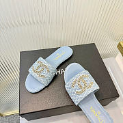 Okify CC Denim Blue Women Slides - 6