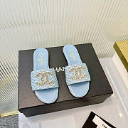 Okify CC Denim Blue Women Slides - 1