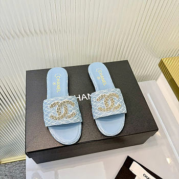 Okify CC Denim Blue Women Slides
