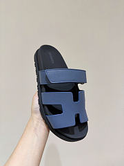 Okify Hermes Chypre Dark Blue Sandals Unisex  - 6