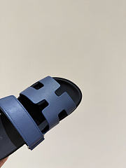 Okify Hermes Chypre Dark Blue Sandals Unisex  - 5