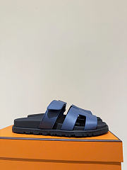 Okify Hermes Chypre Dark Blue Sandals Unisex  - 4