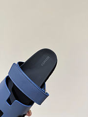 Okify Hermes Chypre Dark Blue Sandals Unisex  - 2