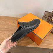 Okify Hermes Black Mix Mules Unisex - 4