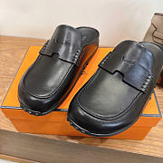 Okify Hermes Black Mix Mules Unisex - 6