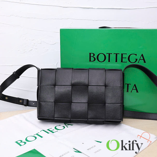 Okify Bottega Veneta Cassette Bag Black 23x15x5.5cm - 1