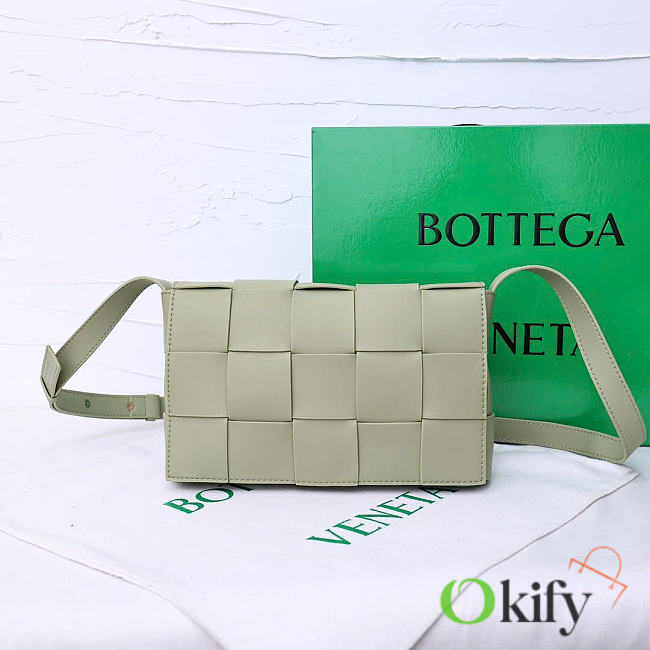 Okify Bottega Veneta Cassette Bag Light Green 23x15x5.5cm - 1