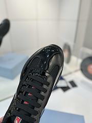 Okify Prada America Cup Black Patent Sneakers Unisex (has big size) - 3