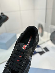 Okify Prada America Cup Black Patent Sneakers Unisex (has big size) - 6