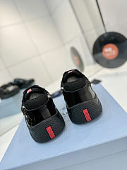 Okify Prada America Cup Black Patent Sneakers Unisex (has big size) - 5