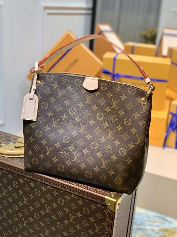 Okify Louis Vuitton Graceful PM Bag Brown Monogram M43701 35x30x11cm