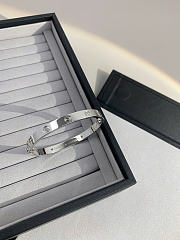 Okify Cartier Love Silver Bracelet With 4 Diamonds - 6