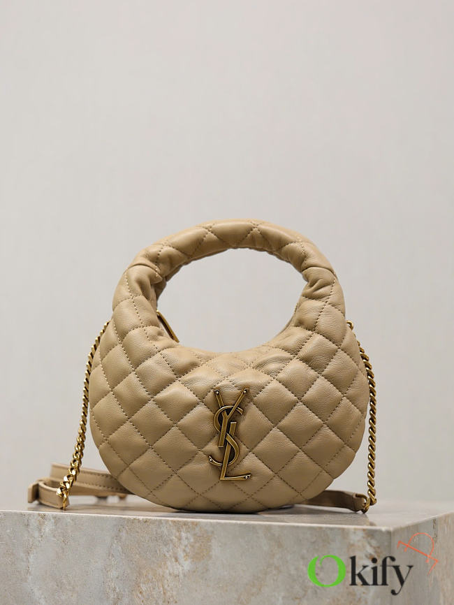Okify YSL Icarino Mini Bag Beige Quilted Nappa 871329 19x12x5cm - 1