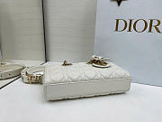 Okify Dior Lady D-joy Bow Bag White 22x13x4cm - 6