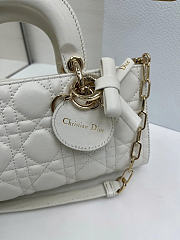 Okify Dior Lady D-joy Bow Bag White 22x13x4cm - 4