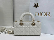 Okify Dior Lady D-joy Bow Bag White 22x13x4cm - 3