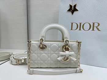 Okify Dior Lady D-joy Bow Bag White 22x13x4cm