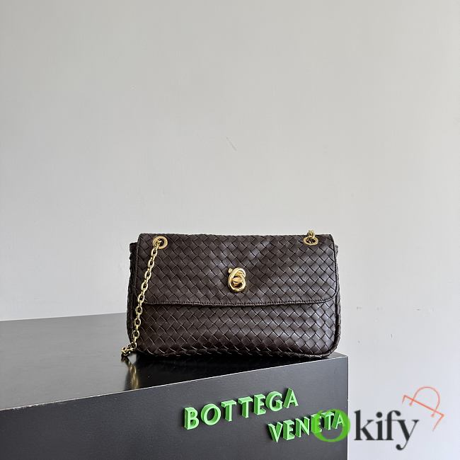 Okify Bottega Veneta Madison Bag Dark Brown 27x16x6cm - 1