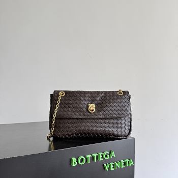Okify Bottega Veneta Madison Bag Dark Brown 27x16x6cm