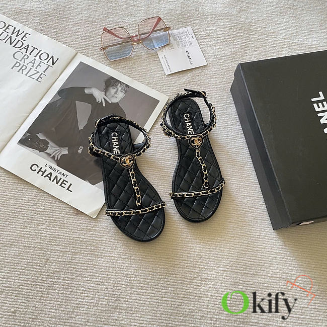 Okify CC Black Women Sandals 29517 (has big size) - 1