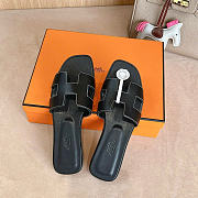 Okify Hermes Oran Black Women Slides - 2