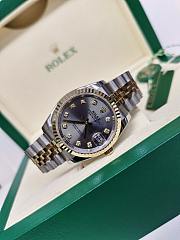 Okify Rolex Datejust Watch Silver Gray Face 36mm - 3