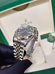 Okify Rolex Datejust Watch Silver Gray Face 36mm - 4