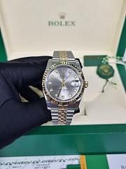 Okify Rolex Datejust Watch Silver Gray Face 36mm - 5