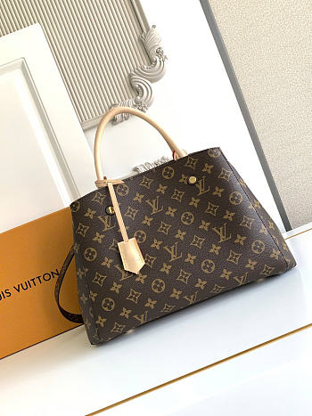Okify Louis Vuitton Montaigne BB Brown Monogram M41056 33x23x13cm