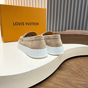 Okify Louis Vuitton Beige Suede Men Loafers - 6