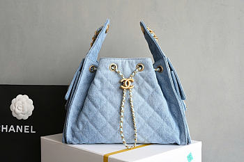 Okify CC 25 Hobo Bag Denim Blue 30x26x14cm