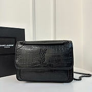 Okify YSL Niki Medium Bag Full Black Crocodile 28x20.5x8.5cm - 1