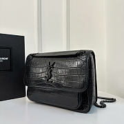 Okify YSL Niki Medium Bag Full Black Crocodile 28x20.5x8.5cm - 5