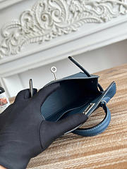 Okify Hermes Kelly 19 Mini Bag Dark Blue Epsom Silver Hardware  - 6