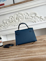 Okify Hermes Kelly 19 Mini Bag Dark Blue Epsom Gold Hardware  - 3