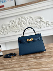 Okify Hermes Kelly 19 Mini Bag Dark Blue Epsom Gold Hardware  - 1