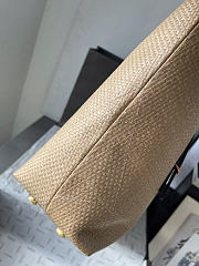 Okify CC Maxi Shopping Bag Raffia Beige 59x43x37x13cm AS5463 - 4