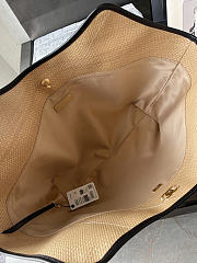 Okify CC Maxi Shopping Bag Raffia Beige 59x43x37x13cm AS5463 - 3