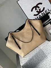 Okify CC Maxi Shopping Bag Raffia Beige 59x43x37x13cm AS5463 - 2