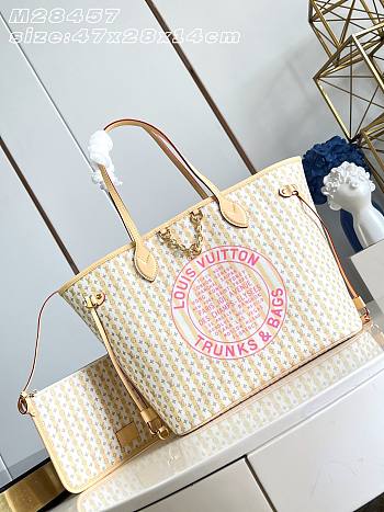 Okify Louis Vuitton Stamp Neverfull MM Bag M28457 47x28x14cm