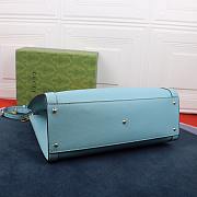 Okify Gucci Diana Bamboo Tote Bag Blue With Orange Handle Shaper 35cm - 6