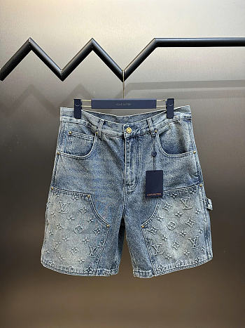 Okify Louis Vuitton Denim Blue Shorts 29543 (has big size)