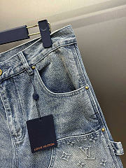 Okify Louis Vuitton Denim Blue Shorts 29543 (has big size) - 5