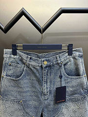 Okify Louis Vuitton Denim Blue Shorts 29543 (has big size) - 4