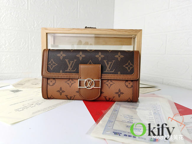 Okify Louis Vuitton Dauphine Long Wallet M68723 20x11cm - 1